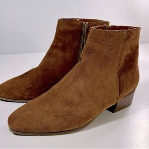 Aquatalia Fuoco Brandy Suede Ankle Boots Size 7